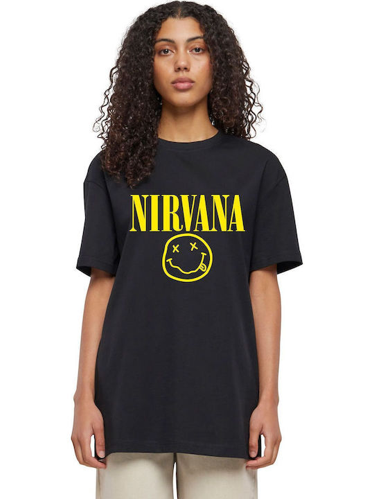 T-Shirt Nirvana Gesichtskunst Rock Avenue P0005810013 Schwarzes
