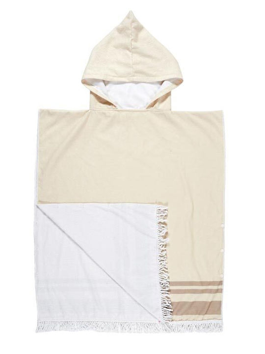 Poncho Παραλία Κουκούλα Κούμπωμα Στο Πλάι 75x90 Cm Aria Trade