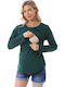 Queen Mother Top Maternity Tops Cypress Green
