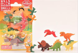 Set of 3D Dinosaur Erasers Er-bri 044 Iwako