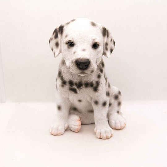 Figurină decorativă din rășină cu câine dalmatian așezat 11 X 14 X 16 cm