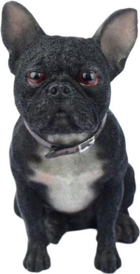 Γαλλικό Μπουλντόγκ French Bulldog Σκυλάκι Ασπρόμαυρο Καθιστό Ρητίνη 10 X 14 X 16 Cm