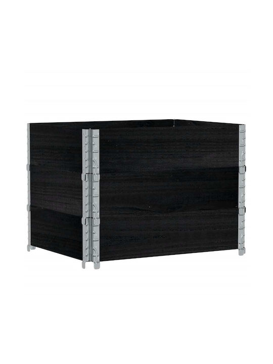 vidaXL Ζαρντινιέρα Ξύλινη Μαύρη 80x60x60.5εκ.