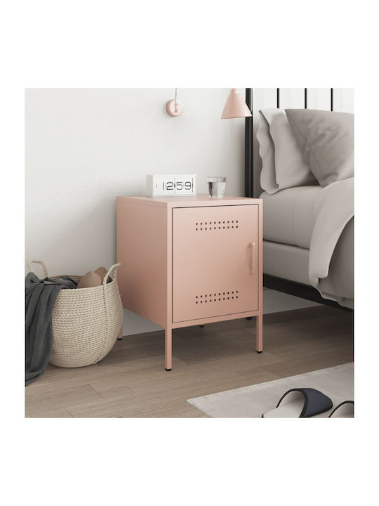 Metal Bedside Table Pink 36x39x50.5cm