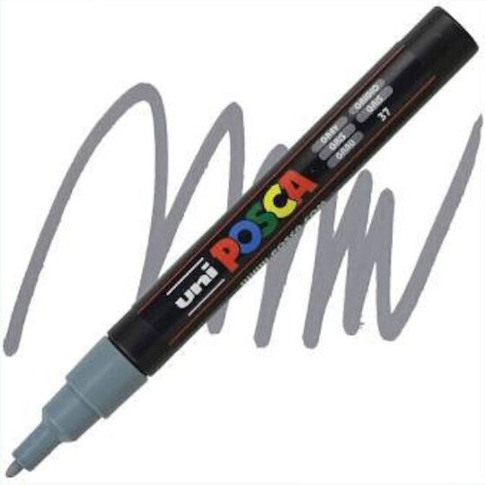 Uni Posca Pc-3m Перманентен маркер Сив 37