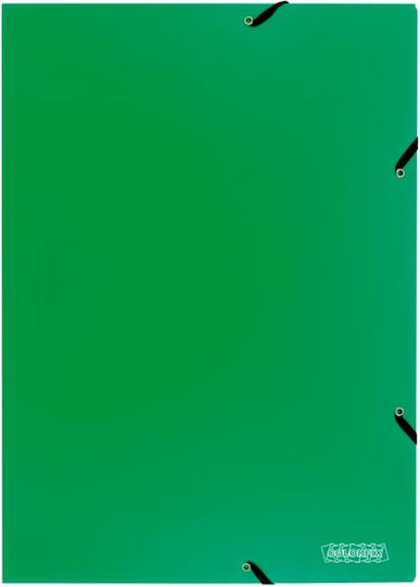 Colorfix Φάκελος Πρεσπάν Συμπαγές Λάστιχο Αυτιά Χαρτί A4 25x35εκ Πράσινο