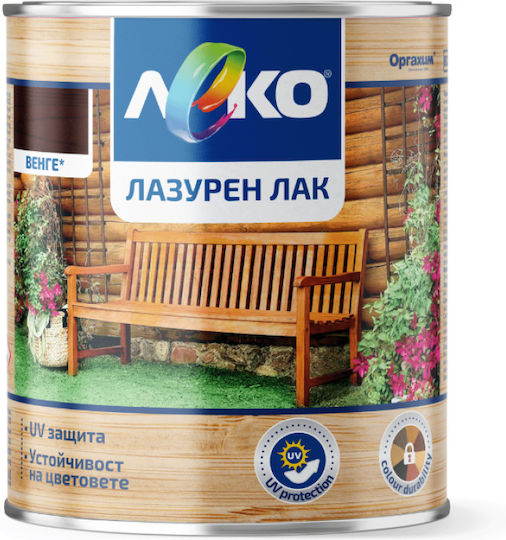 Leko Wood Varnish Wenge Colour 650 Ml Protection Against Moisture UV Rays Varnishing Wooden Surfaces In Interior Exterior Gloss Finish