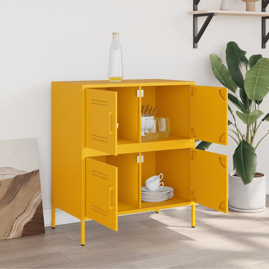 Μπουφές από Μέταλλο Μουσταρδί 68x39x79cm