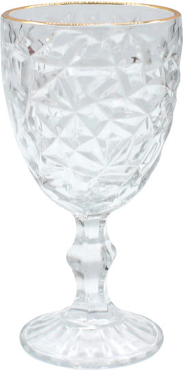 Keskor Set of Glasses Water made of Glass Stemmed 300ml 6pcs