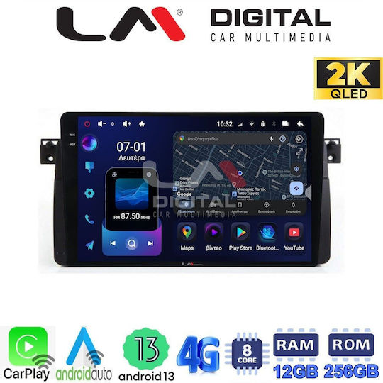 LM Digital Car Audio System for BMW Series 3 (E46) 1998>2005 (Bluetooth/USB/WiFi/GPS/Apple-Carplay/Android-Auto)