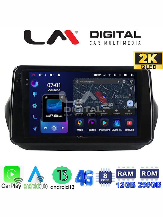 LM Digital Sistem Audio Auto pentru Peugeot Bipper Fiat Fiorino Citroen Nemo 2007-2021 (Bluetooth/USB/WiFi/GPS/Apple-Carplay/Android-Auto)