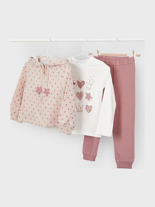 Kinder Sweatpants Set - Jogginganzug Pink 3Stück