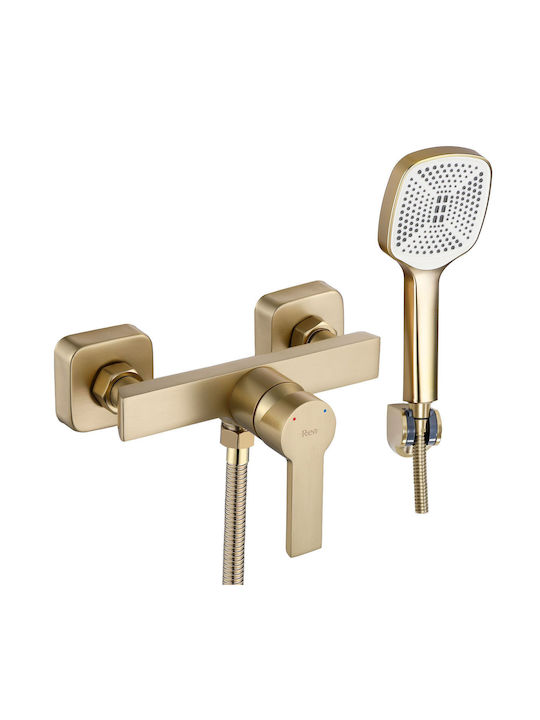 Rea Argus Mixing Shower Faucet Complete Set Gold