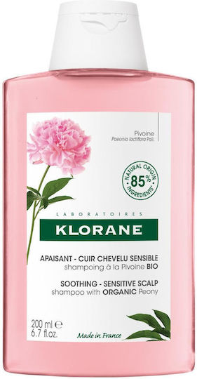 Klorane Pivoine για το Ευαίθητο & Ερεθισμένο Τριχωτό με Παιωνια Σαμπουάν για Ευαίσθητο Τριχωτό κατά της Πιτυρίδας για Εύθραυστα Μαλλιά 200ml