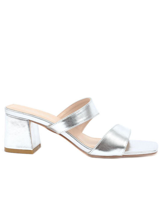 Silver Mules Sandals 73347