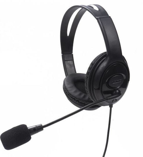 Tellur PCH2 Auf dem Ohr Multimedia-Headsets mit Mikrofon und Verbindung USB-A in Schwarz Farbe