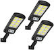 Set 3 Lămpi Solare de Perete Stradal 30W cu Senzor de Mișcare IP65 3bucx8buccm