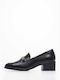 Tamaris Leather Women's Loafers in Black Color