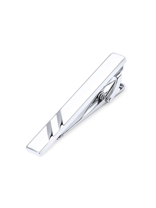 Erika Tie Clip White/Silver