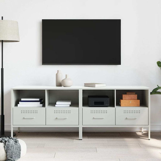 Stand TV Metalic Alb L136xA39xÎ50.5cm
