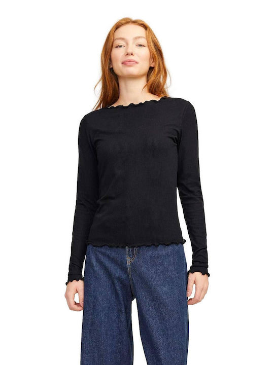 Jack & Jones Damen Bluse Langärmelig Black