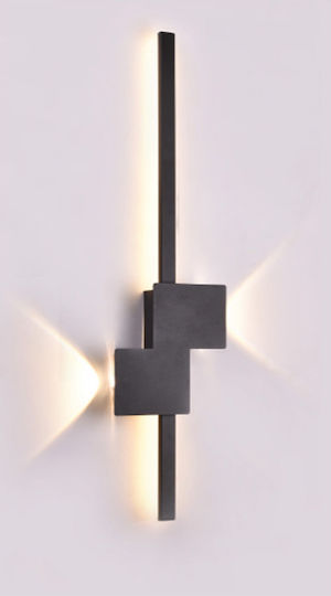 Inlight Modern Lumină de Perete cu LED Integrat și Lumină Alb Reglabil Negru 60cm