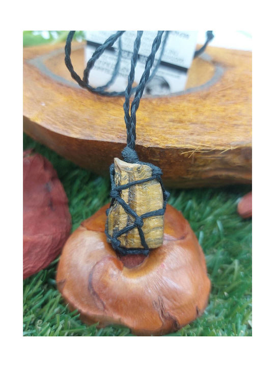 Tiger Eye Macrame Necklace