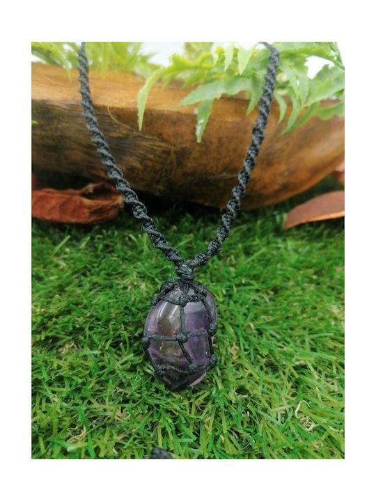 Amethyst Macrame Necklace