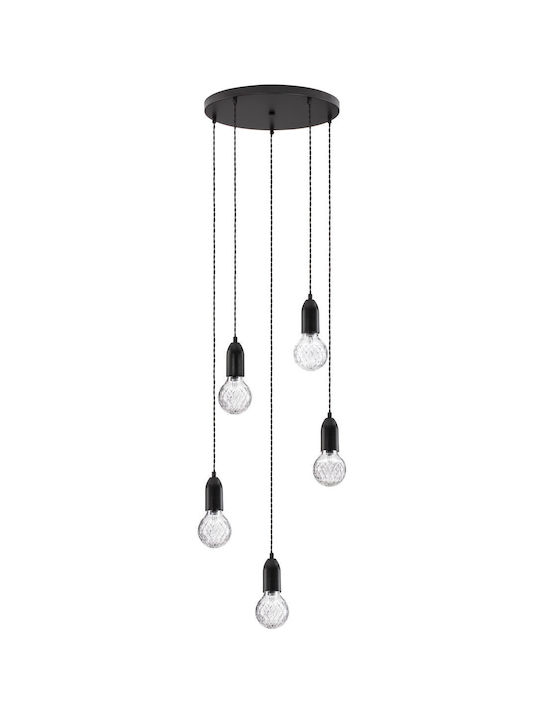 Nova Luce Hängelampe Schwarz 40x150cm.