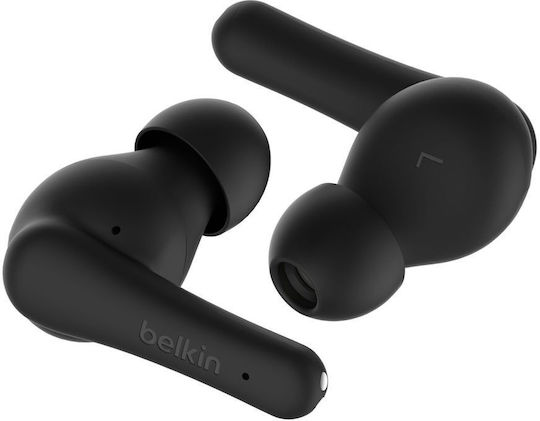 Belkin SoundForm Rhythm In-ear Bluetooth Handsfree Ακουστικά με Αντοχή στον Ιδρώτα και Θήκη Φόρτισης Μαύρα