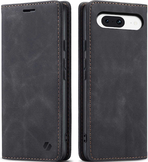 Spacecase Wallet Изкуствена кожа Черен (Google Pixel 8a)