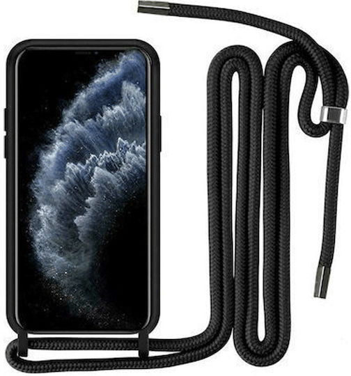 Back Cover Plastic / Silicon cu Curea Negru (Redmi Note 13 5G)