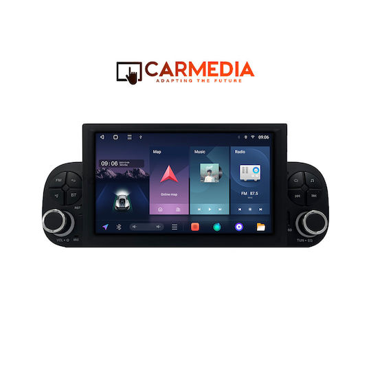 Carmedia Sistem Audio Auto pentru Fiat Panda 2012-2021 (Bluetooth/USB/WiFi/GPS/Apple-Carplay/Android-Auto) cu Ecran Tactil 7"