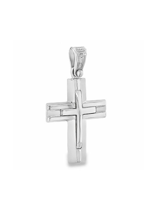 Xryseio Women's White Gold Cross 14K