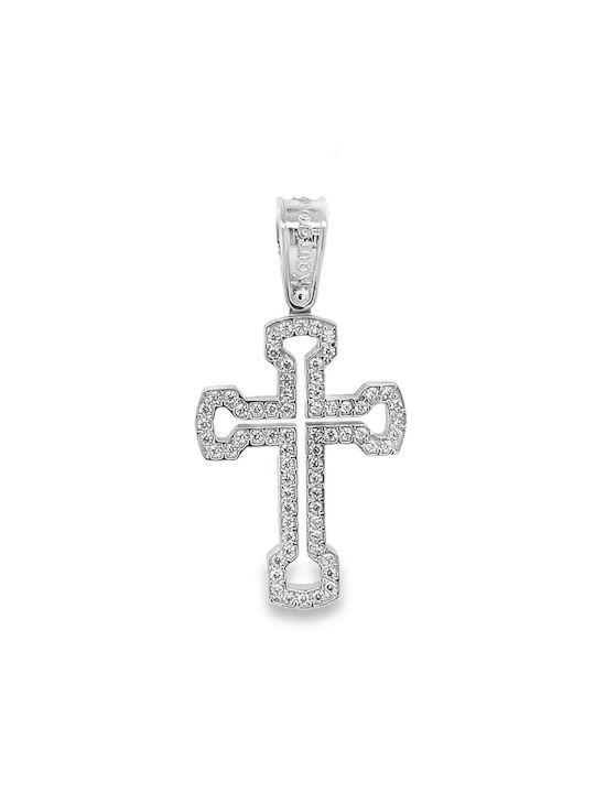 Xryseio Women's White Gold Cross 14K