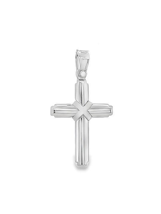 Xryseio Women's White Gold Cross 14K