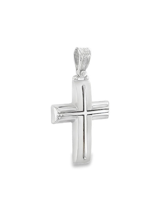 Xryseio Women's White Gold Cross 14K