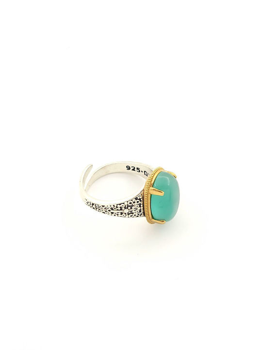 Dimitrios Exclusive Damen Ring mit Steinen aus Silber Vergoldet