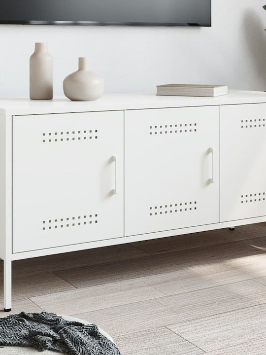 Metal TV Stand White M100.5xD39xH50.5cm