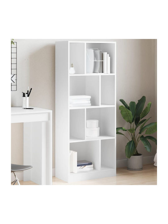 Bookcase White 57x28.5x141cm