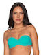 Luna Strapless Bikini with Detachable Straps Petrol Blue