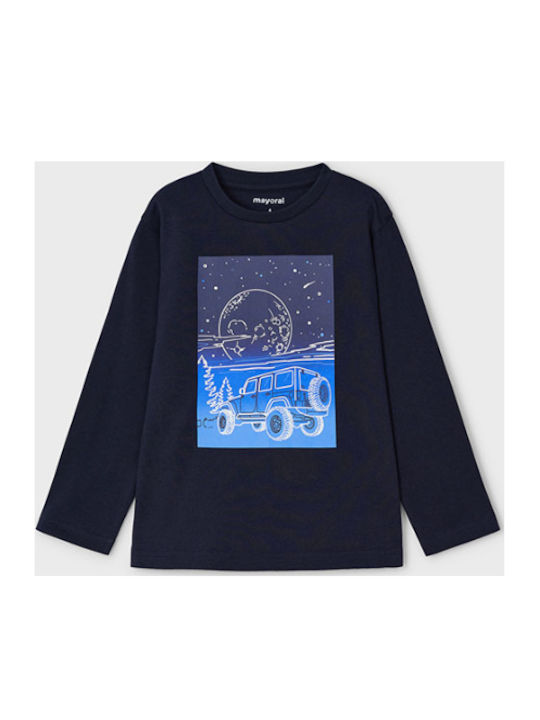 Kids Long-Sleeved Black Blouse Glow In The Dark