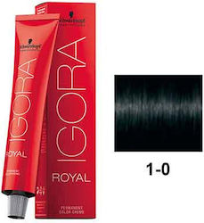 Schwarzkopf Igora Royal Βαφή Μαλλιών 1-0 Μαύρο 60ml