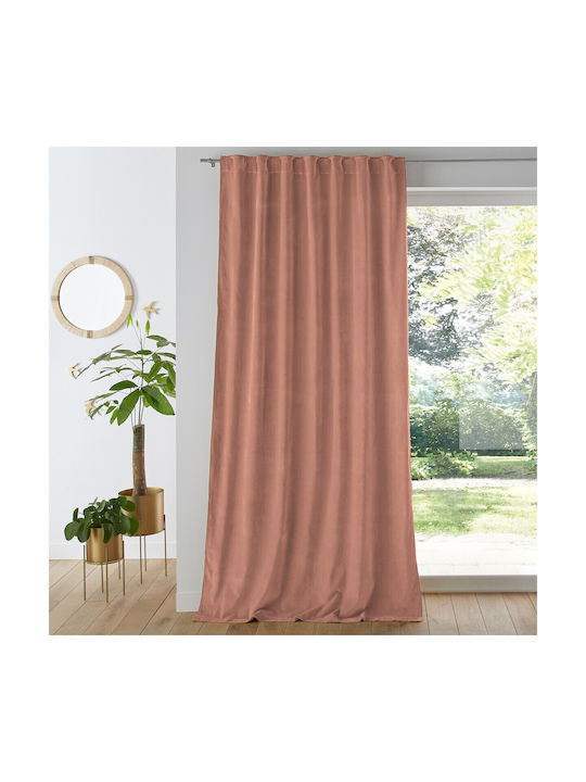 La Redoute Interieurs Κουρτίνα Παραθύρου με Τούνελ Μπεζ 135x260εκ.