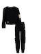 Kids Sweatpants Set Black 2pcs