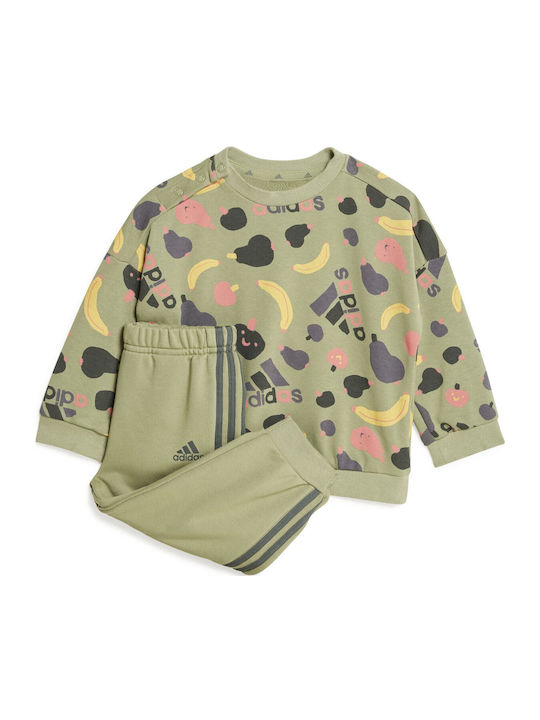 Παιδικό Σετ Φόρμας Πράσινο 2τμχ Essentials Allover Print