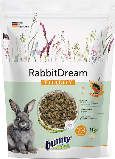 Bunny Nature Τροφή για Κουνέλι με Λαχανικά Dream 1.5kg