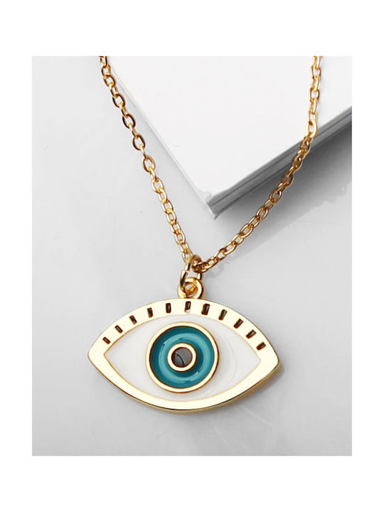 Necklace Eye Enamel Gold