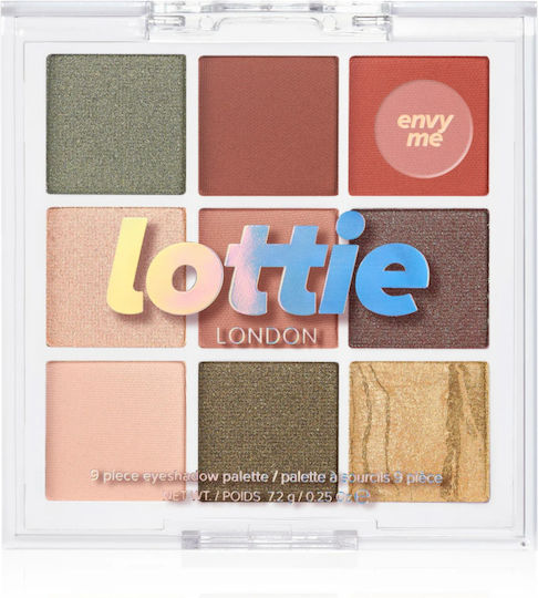 Lottie London Paletă cu Farduri de Pleoape Matifiante sub Formă de Pudră Presată