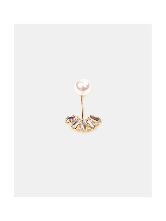 Strass & Pearl Gold Pin